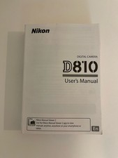 Nikon D810 Camera Instruction Owners Manual Book