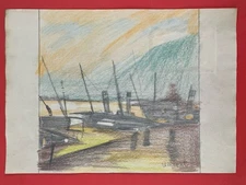 Vincent van Gogh Drawing on paper (Handmade) signed and stamped