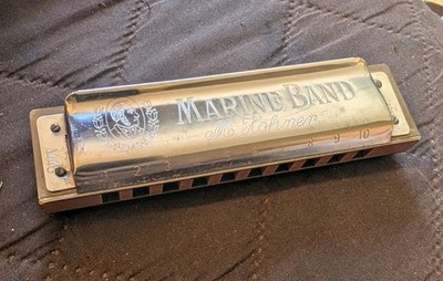 Vintage M. Hohner Marine Band Harmonica (Key of G) Made in Germany (8)