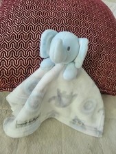 Blankets and Beyond Blue Gray Elephant Plush Lovey Security Blanket