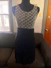 Vintage Joule  Black And White Dress Size L