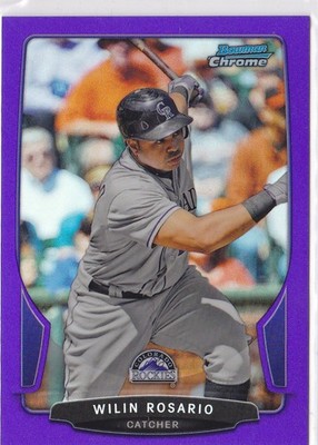 2013 Wilin Rosario Bowman Chrome Purple Refractor     197/199    #174 (A3307)