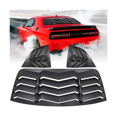 Rear+Side Window Louvers for Dodge Challenger 2008-2020 2021 2022 2023 Windsh...