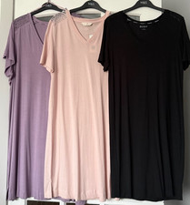 BNWT M&S Body soft cotton modal lace trim v neck nightdresses
