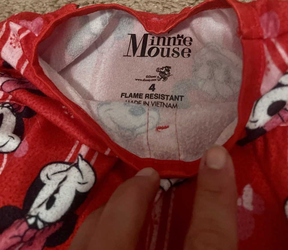 Disney Princesa Minnie Franela Abuela Camisón Pijama Lote De 3 Talla 4 Foto 4 de 4