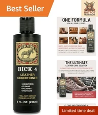 Bick 4 Leather Care 8 oz - Simple Application, Will Not Darken Leather Products