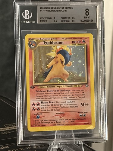 Typhlosion (1st Edition) graded BGS 8 for sale on eBay