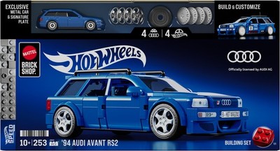 MATTEL BRICK SHOP JGR28 Hot Wheels Speed Series Audi Avant RS2 Bausatz, Blau