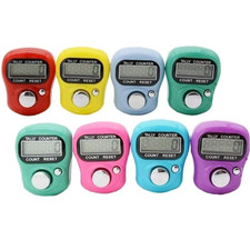 Eight Finger Ring Digital Tally Counter Timer Religious Knitting Row Tasbeeh