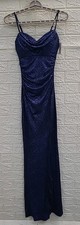 New Windsor Johanna Cowl Neck Slit Glitter Formal Dress Women's US Size XS