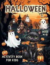 Halloween Activity Book For Kids Ages 4-8: Draw And Match, Mazes, Sudoku, Secret