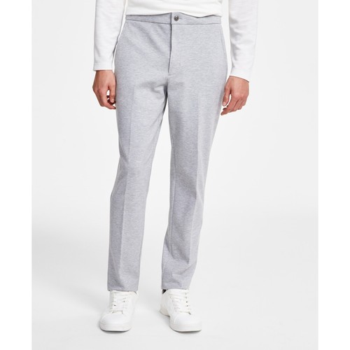 Alfani Men's Heather Gray Stretch Knit Rayon Casual Fit Suit Pants Size 33W 30L
