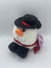 Swibco Puffkins Flurry Snowman Limited Edition Mini Plush Beanbag 1997 6669
