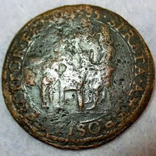 1585 Colonial Copper Commemorative Penny Spanish Netherlands