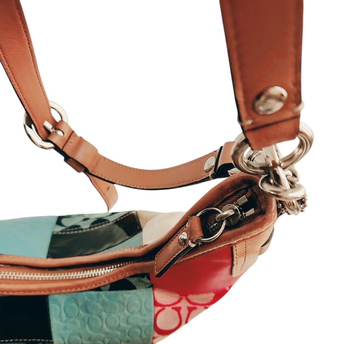 COACH Patchwork Pattern Shoulder Bag 2way Signatu… - image 17