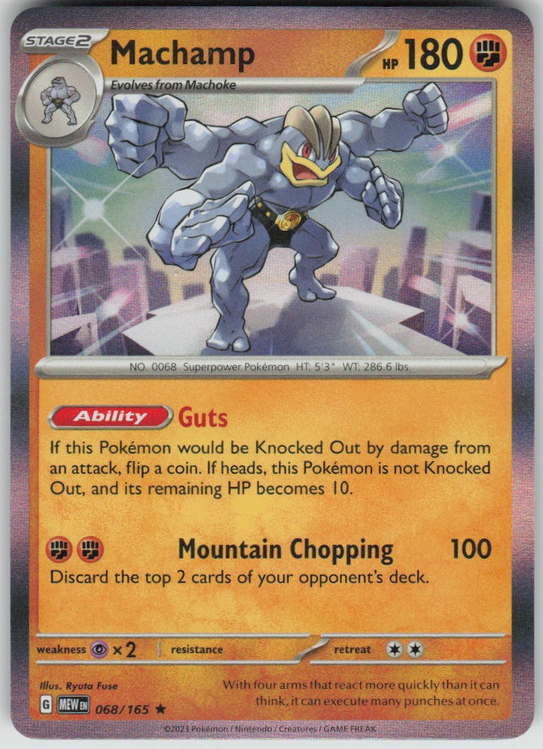 Pokemon Machamp Rare SV: Scarlet & Violet 151 068/165 NM