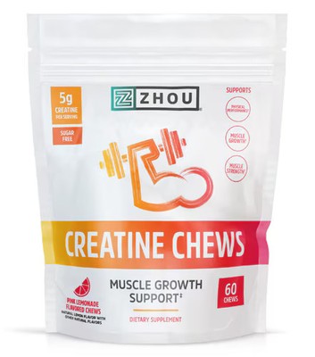 2 X Zhou Creatine Chews Pink Lemonade -- 60 Chews
