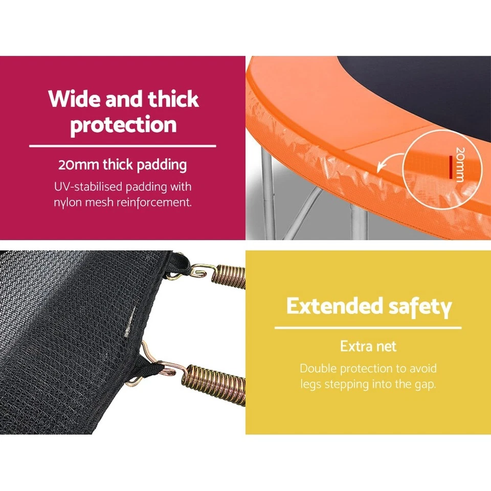 14FT Trampoline for Kids w/ Ladder Spacious Trampoline Safety Basketball set - image 2 of 4