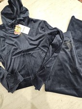 NEW Xl JUICY COUTURE Velour Bling Tracksuit Hoodie  Pant Regal Blue Rare 