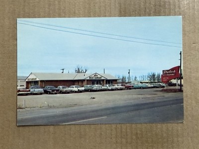 Postcard Sterling CO Colorado Skylark Restaurant Coffee Shop Roadside Old Cars