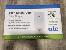 ATC High Speed Cub Hand Dryer 800-1300W White Powerful Toilet Hand Dryer