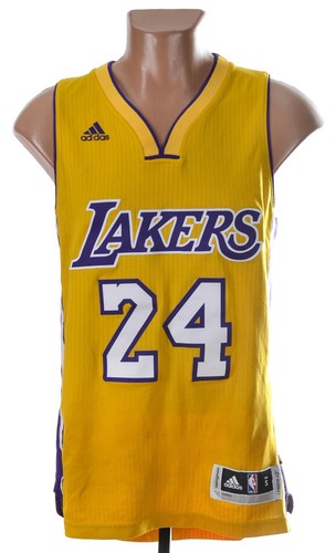 NBA LOS ANGELES LAKERS 2014 BASKETBALL SHIRT #24 BRYANT ADIDAS S - Picture 2 of 8