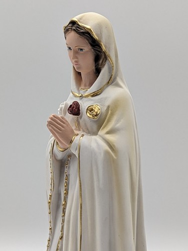 Statua Maria Rosa Mistica cm 30 in polvere di marmo. 11.81'' Rosa Mystica statue - Picture 7 of 7