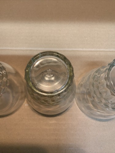 3 Vintage ANCHOR HOCKING Clear JUICE BEVERAGE GLASSES 8 OZ. Stackable. - Picture 3 of 4