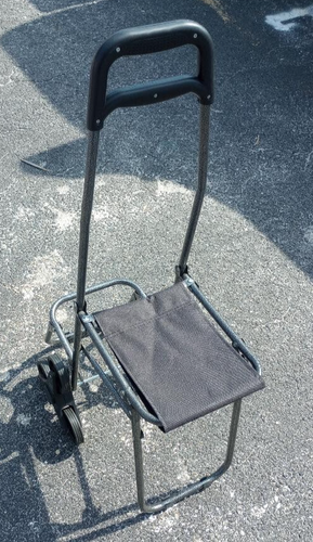 NEW Tri Wheel Shopping Trolley Cart w/ Bag & Folding Seat Climbing Stair Wheels - Picture 8 of 14