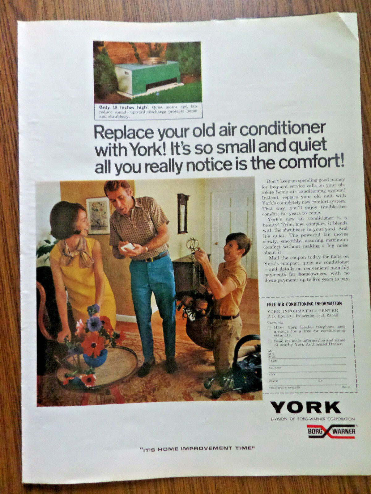 1969 York Air Conditioner Ad So Small u0026 Quiet | eBay