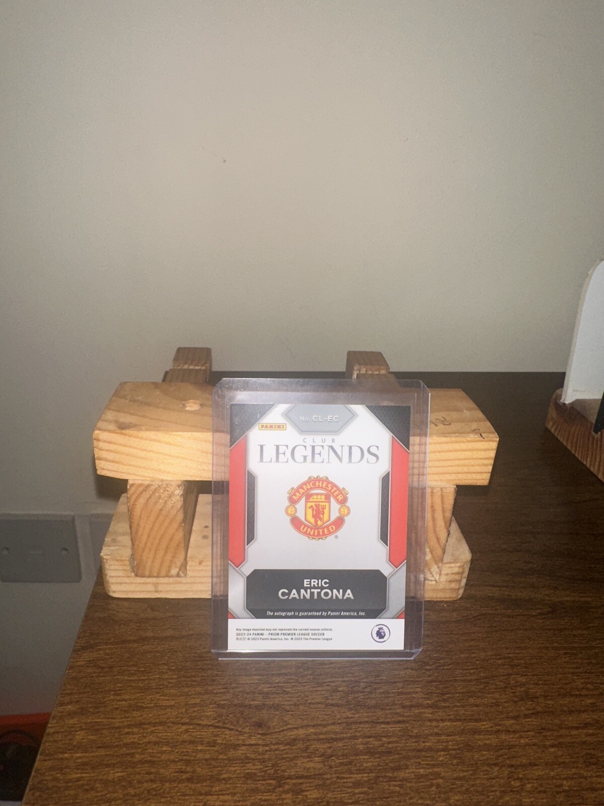 202324 ERIC CANTONA AUTO PANINI PRIZM PREMIER LEAGUE CLUB LEGENDS
