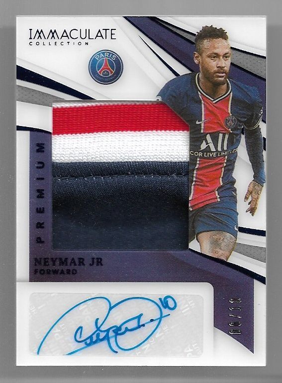 ネイマール 15シリ 試合着用ユニフォーム Panini Immaculate 2021 Panini Immaculate Jersey Auto Card : Neymar Jr #06/10