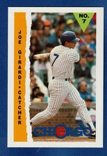 JOE GIRARDI 1990 Marathon Oil Stadium Giveaway PROMO Card Chicago Cubs SGA MLB*