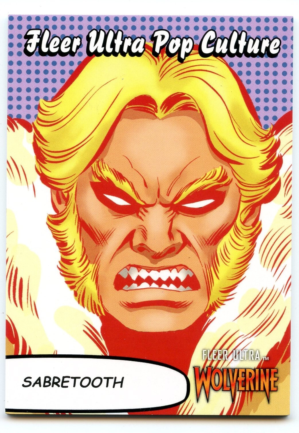 2023 Fleer Ultra Marvel Wolverine Pop Culture Card PC-42 Sabretooth SSP