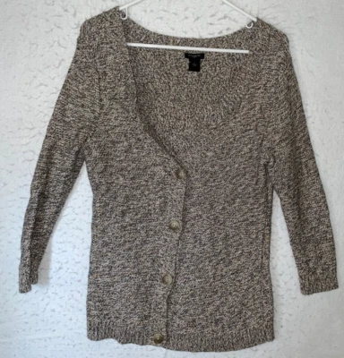Ann Taylor 3/4 sleeve Button Down Cardigan Sweater Womens sz S 100% Cotton Knit - Image 1 of 4