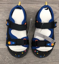 New Next Baby Boys Toddlers Sandals Black UK 6 Touch Fasteners Holiday Summer