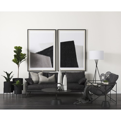 18" schwarz und weiß Nadelstreifen schmale Keramik Vase - Bild 6 von 8