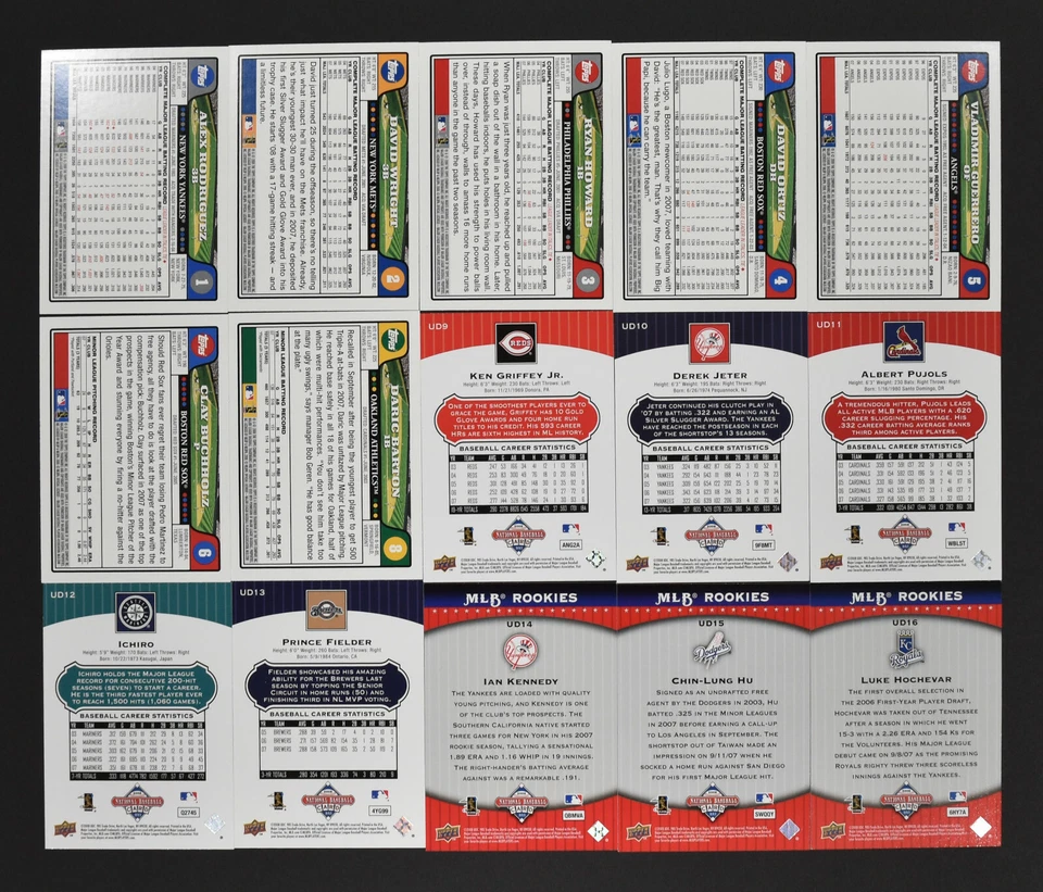 Lotes de 100 tarjetas 2008 Día Nacional de Tarjetas de Béisbol NBCD Como Nuevo Foto 2 de 2