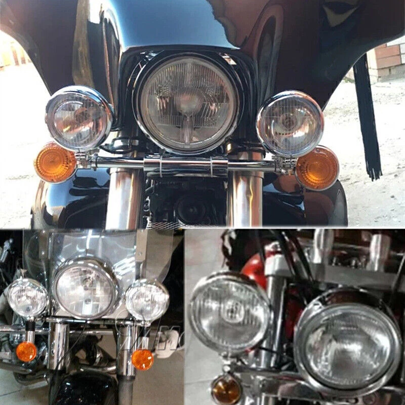 2x Motorcycle Headlight Spot Fog Light For Honda Shadow Spirit 1100 750 - Image 4 of 4