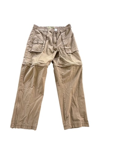 Pantalones cargo convertibles para hombre Cabelas W38 caqui al aire libre mezcla de algodón - Imagen 1 de 9