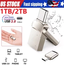 1TB 2TB Type C USB 3.0 Flash Drive Thumb Drive Memory Stick for PC Laptop New