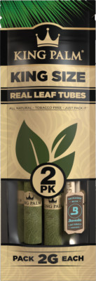 King Palm | King Size | Natural | Organic Pre-rolled Palm Cone | Pack of 2