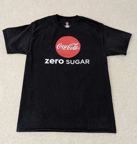 Vintage Coca-Cola Medium Unisex T-Shirt Kurzarm 37 x 27 von Hanes ohne Etikett - Bild 1 von 5