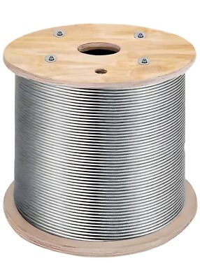 304 Stainless Steel Cable Wire Rope 1/16'' 7x7 for DIY Decking Railing System