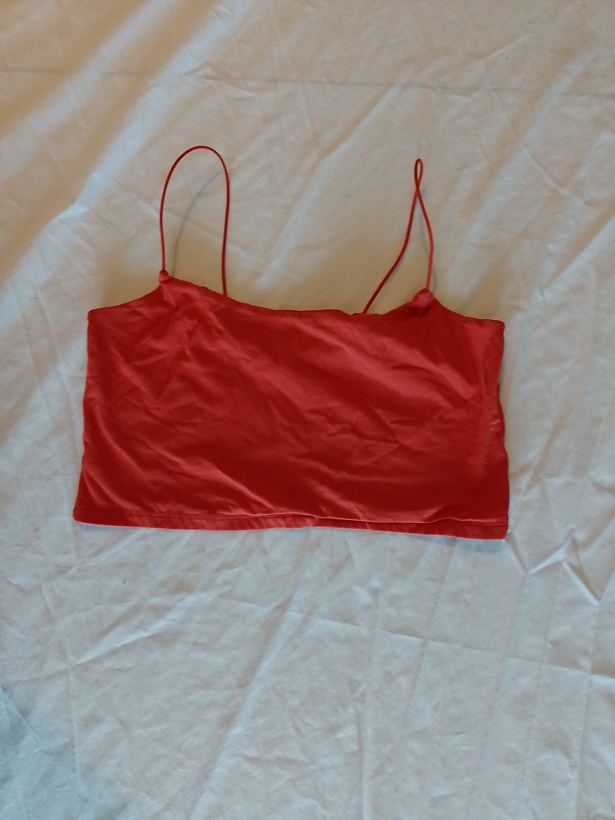 Women's Orange Cropped Strap Top Size M by Primark 20441