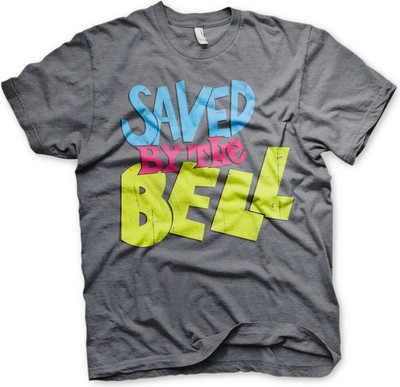 Saved By The Bell Distressed Logo T-Shirt Dark-Heather