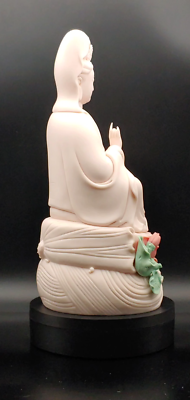 苏杜村大师德化白瓷孩儿红自在观音菩萨Chinese Su Ducun Dehua