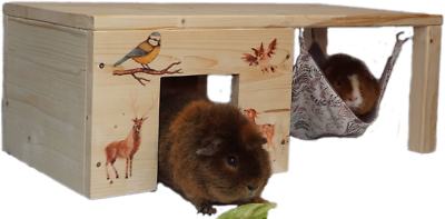 Nagerhaus Meerschweinchenhaus Hängemattengestell mit Haken & Hängematte