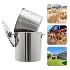 40L/42.27 Qt Stainless Steel 201 Stock Pot with Basket Cookware for Boiling