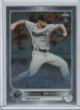 ANTHONY BENDER 2022 Topps Chrome AUTO MIAMI MARLINS
